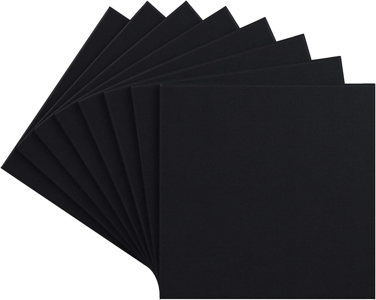 Arteza Black Stretched Square Canvas - 30x30cm (Pack of 8) - liquidation.store