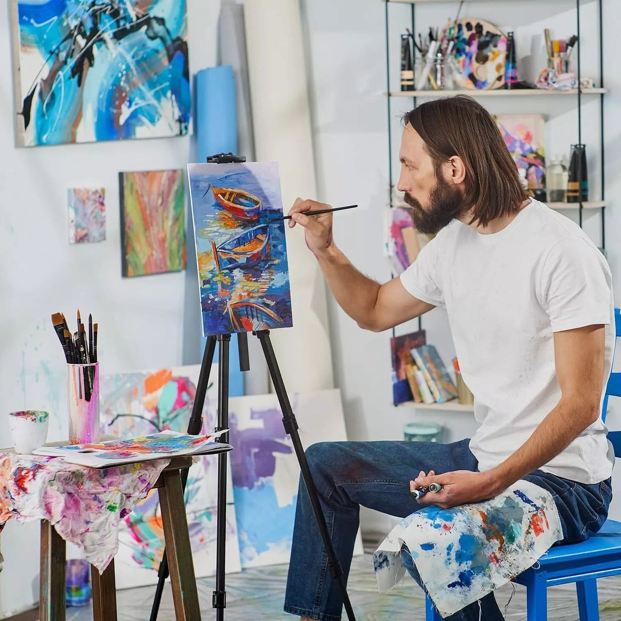 ARTEZA Blank Canvas for Painting - 11x14inch (27.9 cm x 35.6) - 7 Pack Pre - Primed - liquidation.store