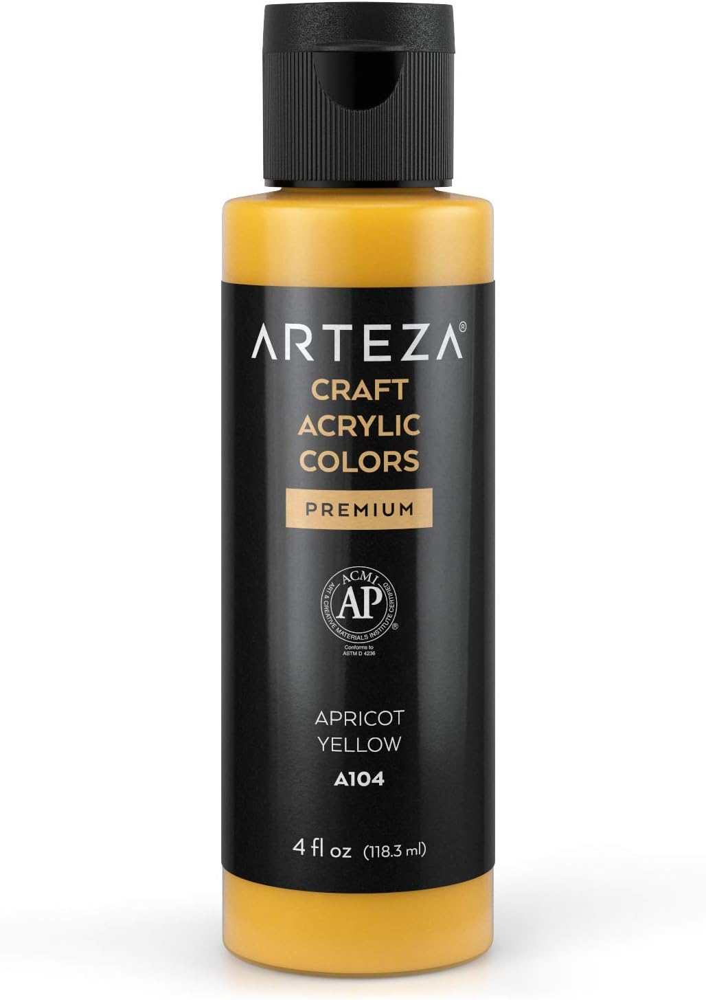 ARTEZA Craft Acrylic Paint - A104 Apricot Yellow (118ml) - liquidation.store