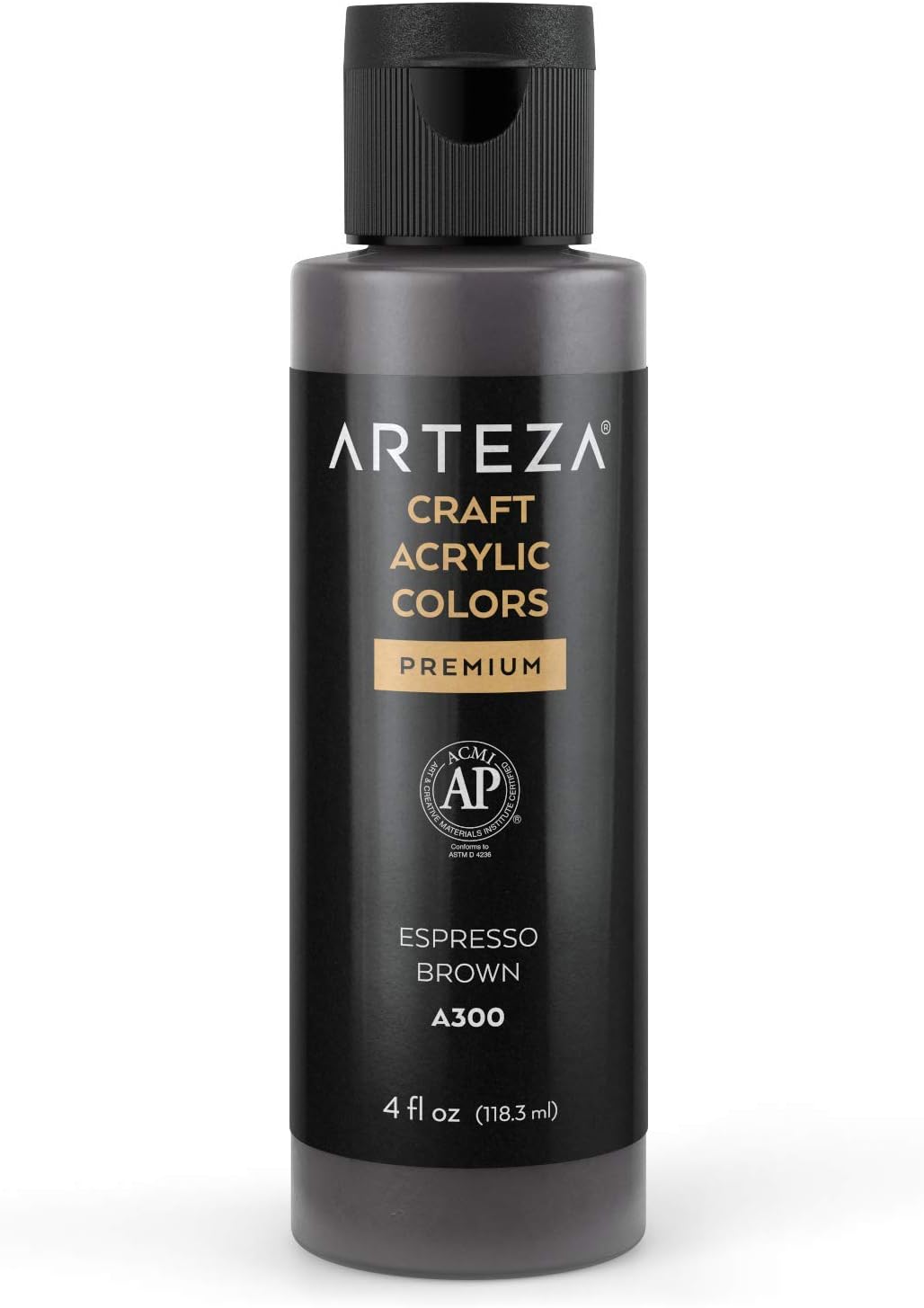 ARTEZA Craft Acrylic Paint - A300 Espresso Brown (118 ml) - liquidation.store