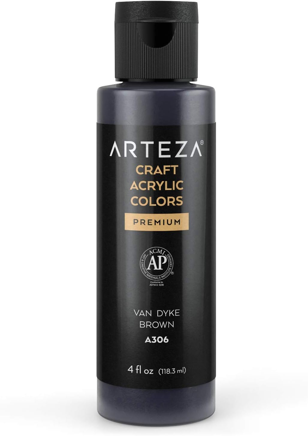 ARTEZA Craft Acrylic Paint, A306 Van Dyke Brown - 118ml - liquidation.store