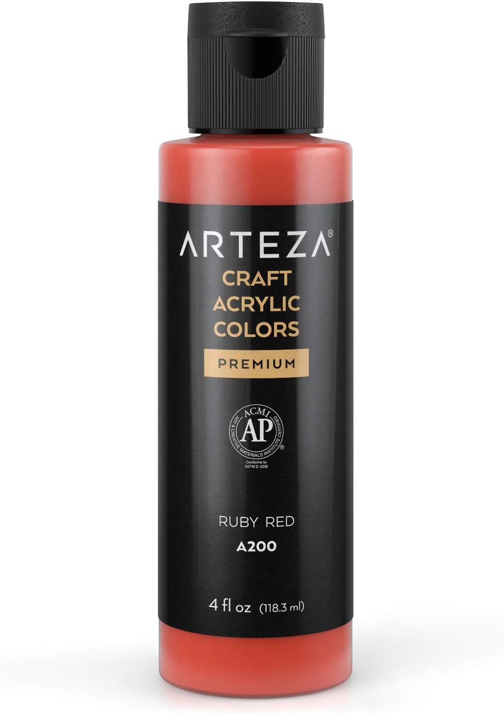 ARTEZA Craft Acrylic Paint - Ruby Red (118ml) - liquidation.store