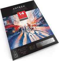 Thumbnail for Arteza Double - Sided Watercolour Paper Pad A4, 14 Sheets, 300gsm - liquidation.store