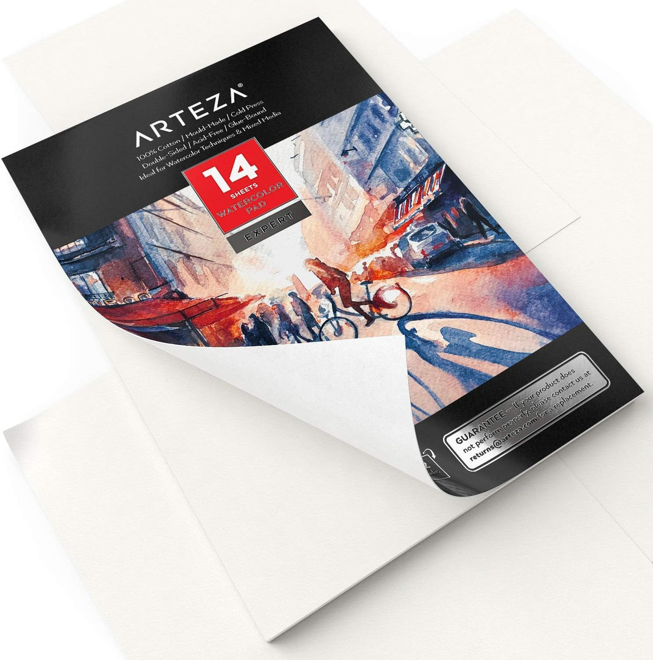 Arteza Double - Sided Watercolour Paper Pad A4, 14 Sheets, 300gsm - liquidation.store