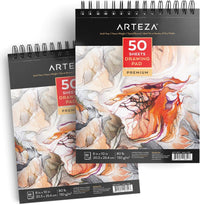 Thumbnail for Arteza Drawing Pad 20.3x25.4 cm - Pack of 2 - liquidation.store