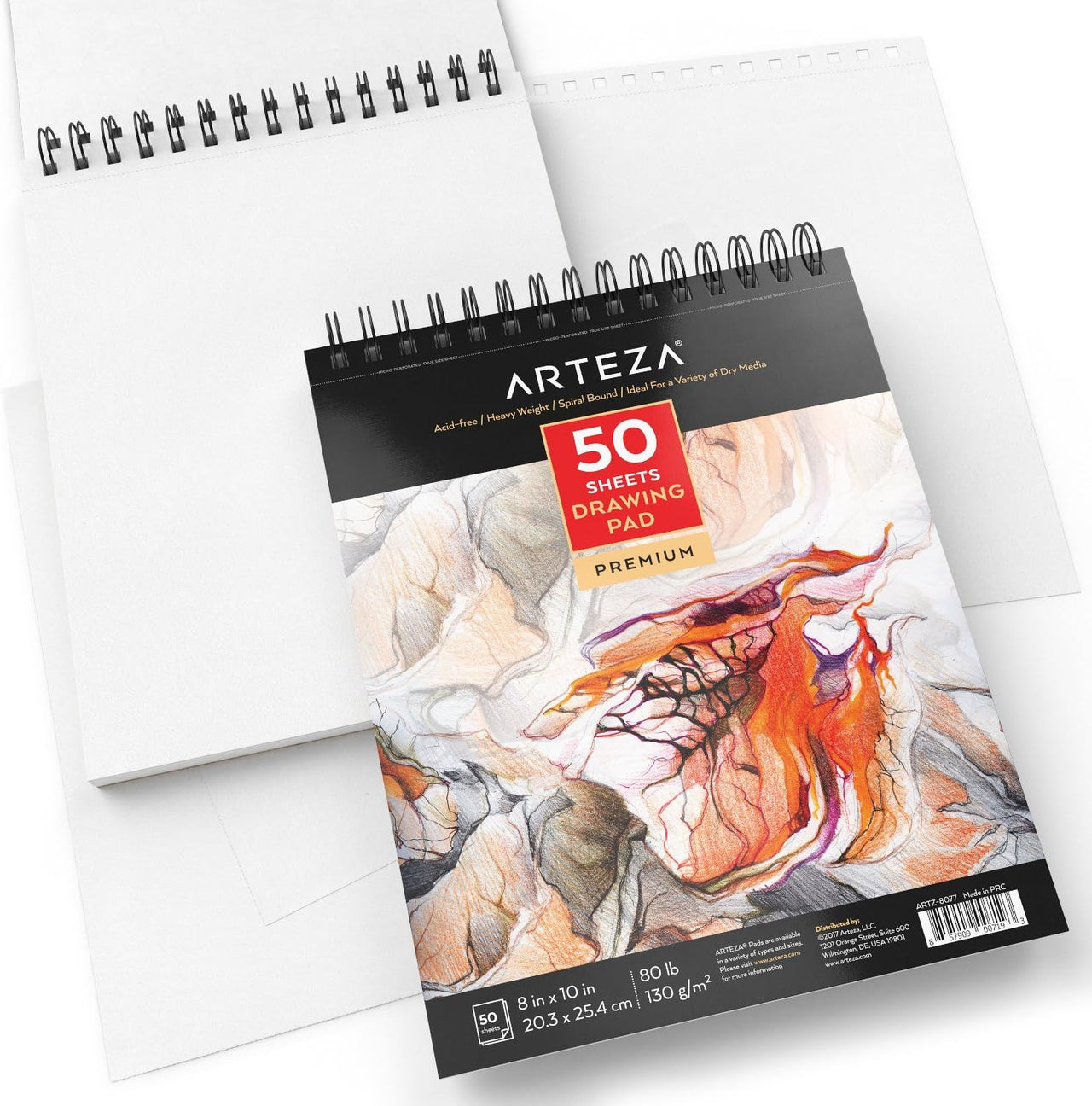 Arteza Drawing Pad 20.3x25.4 cm - Pack of 2 - liquidation.store