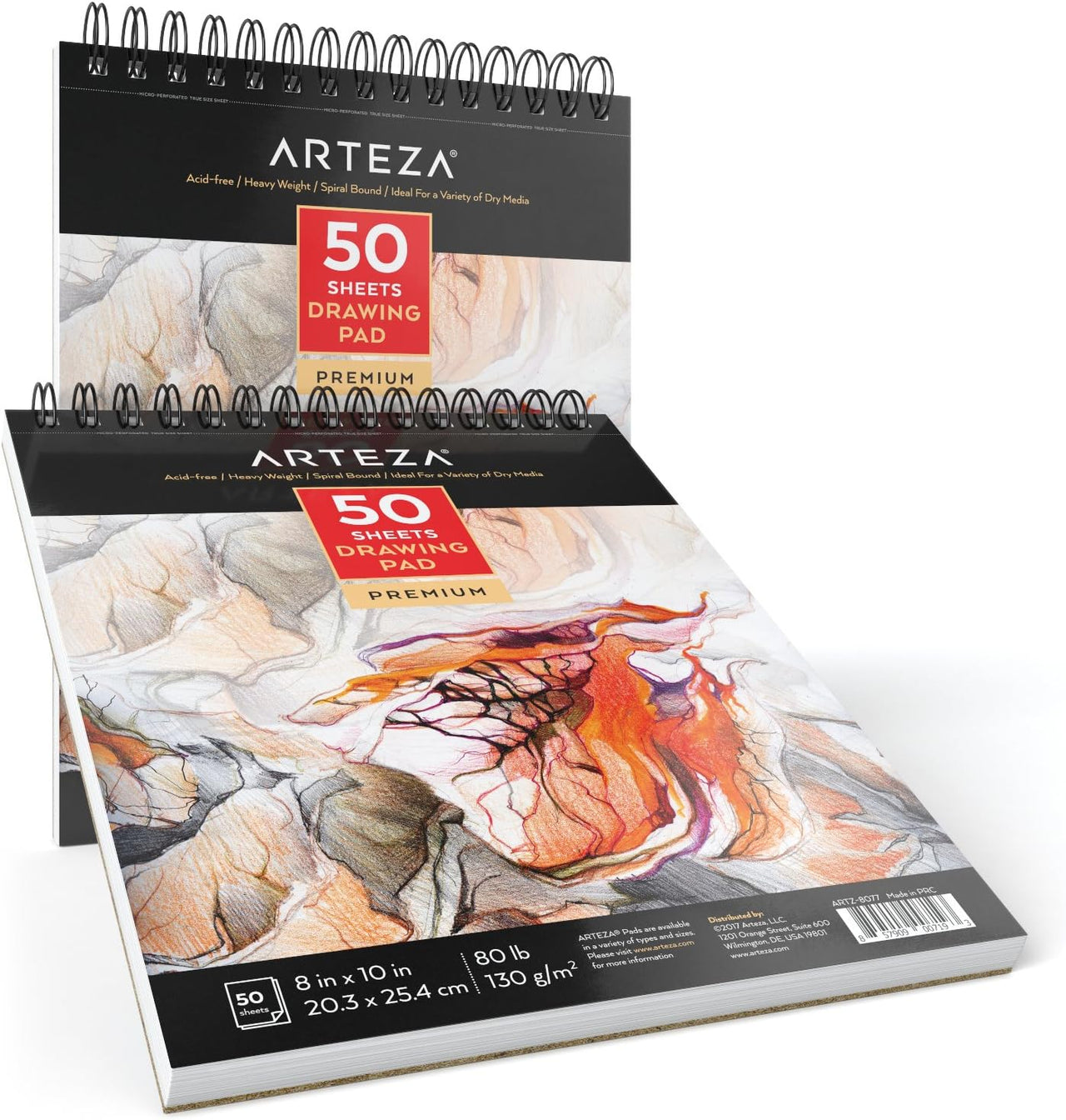 Arteza Drawing Pad 20.3x25.4 cm - Pack of 2 - liquidation.store