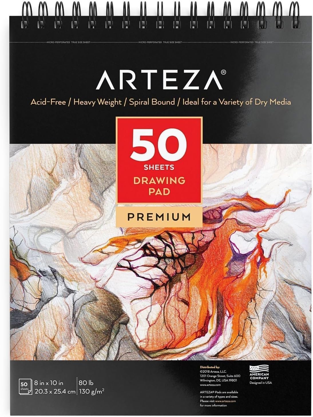 ARTEZA Drawing Pad - 50 Sheets (20.3 x 25.4cm) - liquidation.store