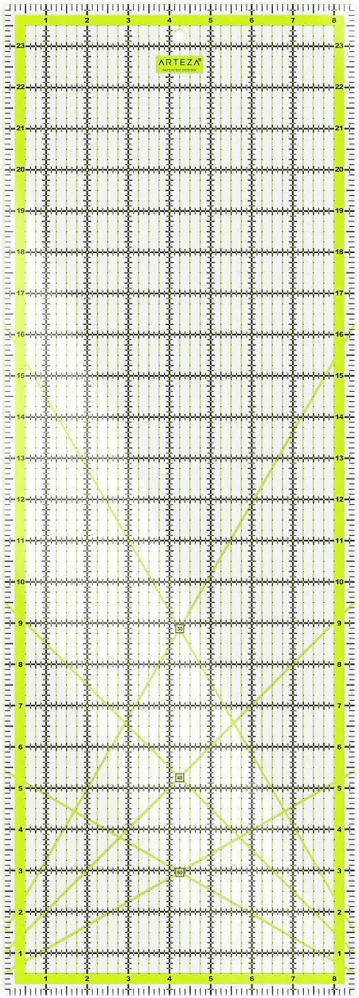 Arteza Laser Cut Acrylic Quilting Ruler - liquidation.store