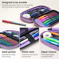 Thumbnail for ARTEZA Lightweight Purple Pencil Case with Zip - liquidation.store