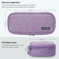 Thumbnail for ARTEZA Lightweight Purple Pencil Case with Zip - liquidation.store