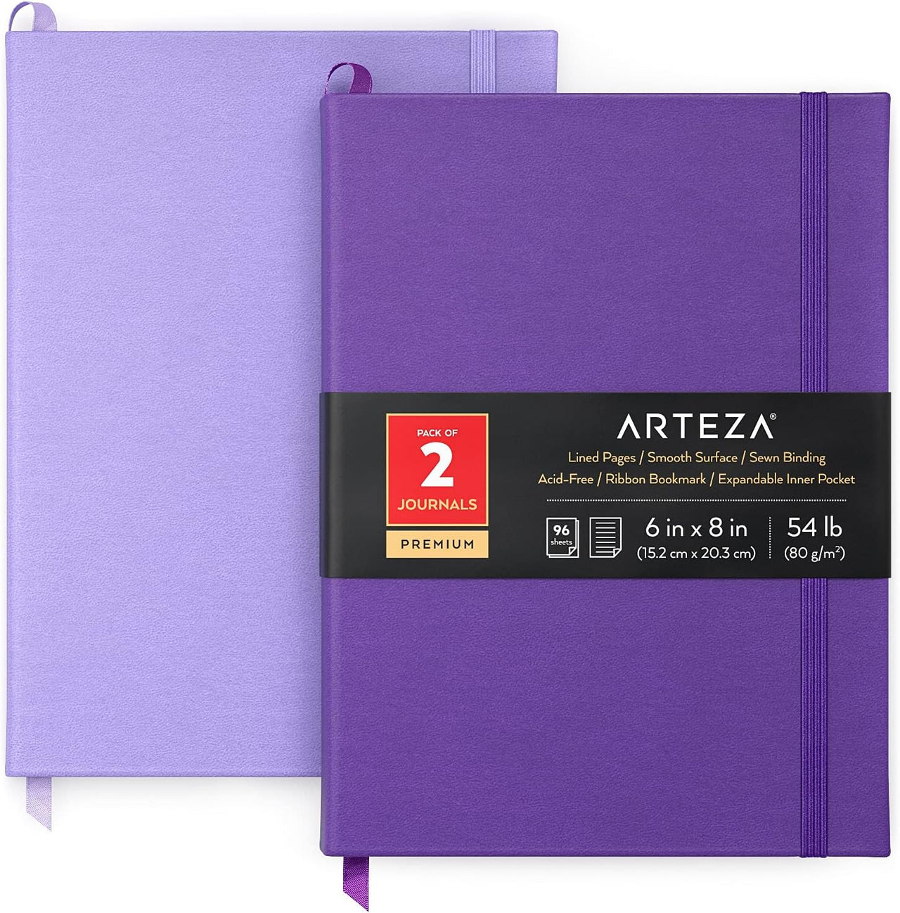 ARTEZA Lined Journal Notebook - 2 Pack (15.2x20.3cm) - liquidation.store