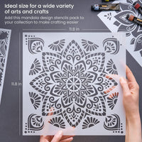 Thumbnail for Arteza Mandala Stencils for Painting - 12 Designs - liquidation.store