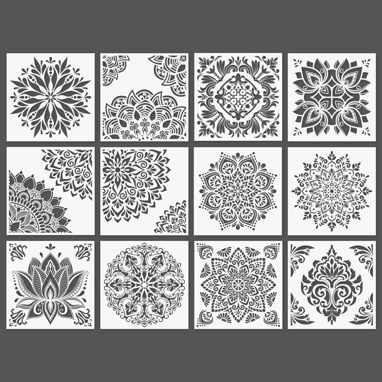 Arteza Mandala Stencils for Painting - 12 Designs - liquidation.store