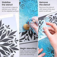 Thumbnail for Arteza Mandala Stencils for Painting - 12 Designs - liquidation.store