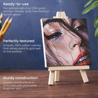 Thumbnail for ARTEZA Mini Canvases with Easels 10.16x10.16 cm (Pack of 14) - liquidation.store