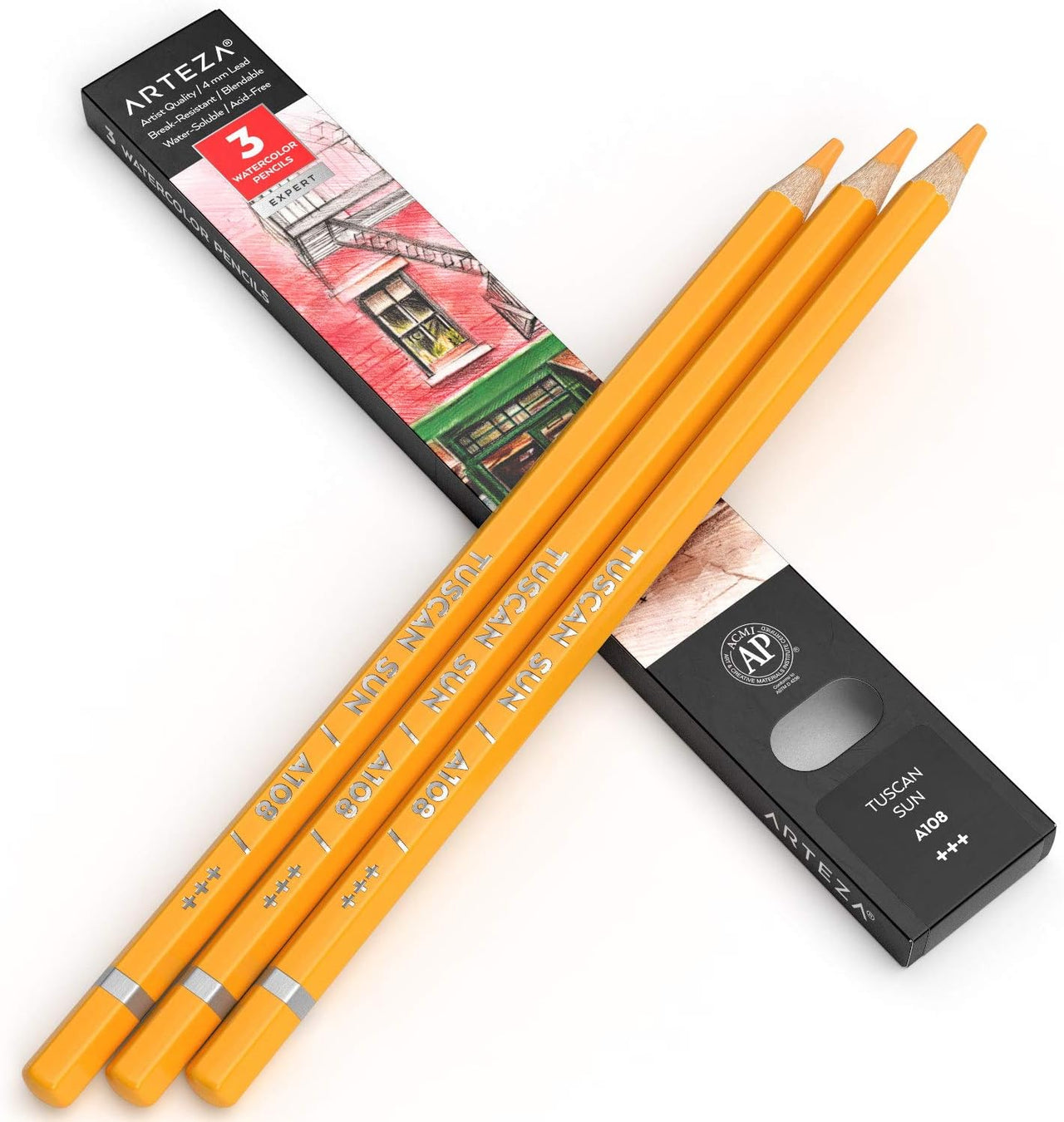 ARTEZA Professional Watercolour Pencils - 6 Pack (Tuscan Sun) - liquidation.store