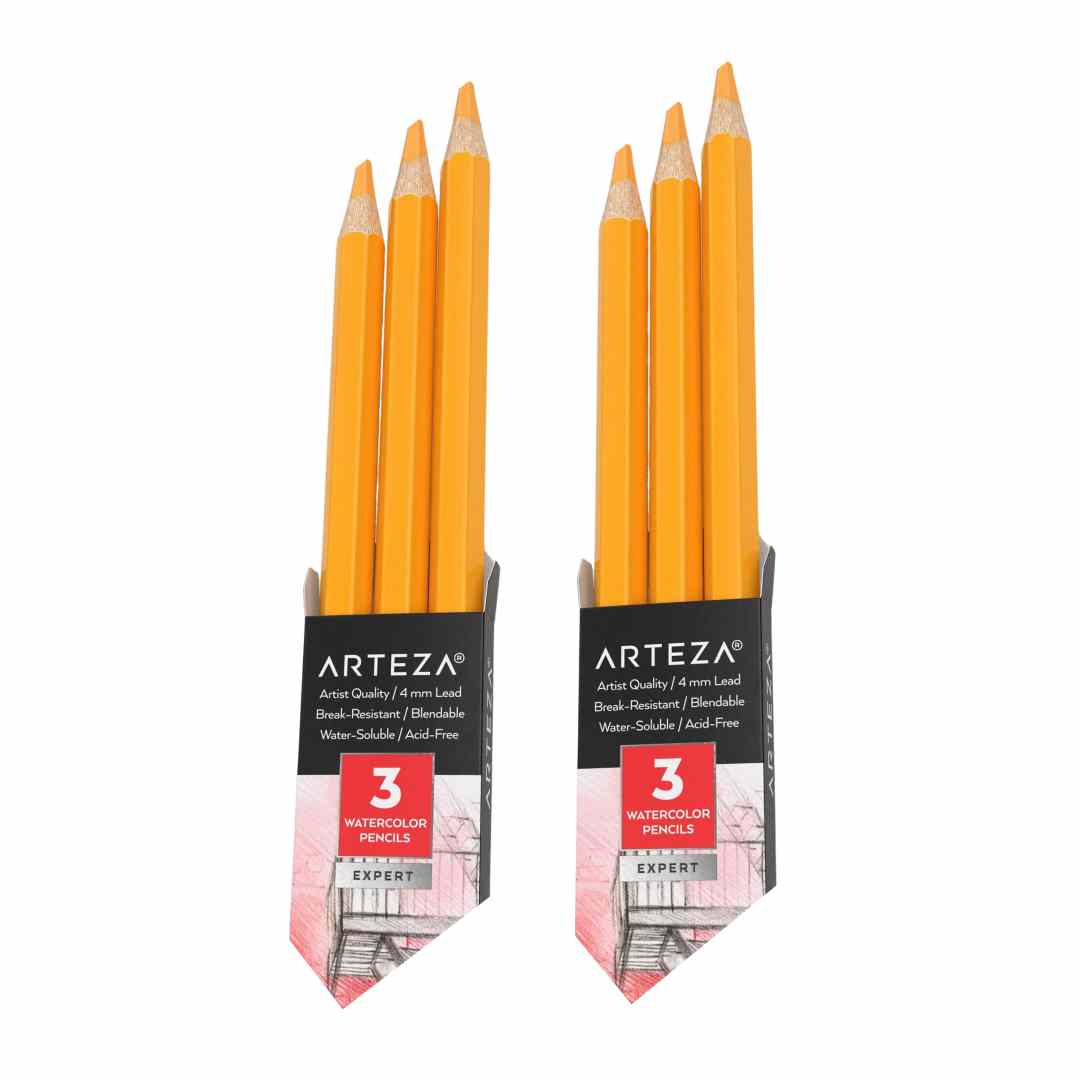 ARTEZA Professional Watercolour Pencils - 6 Pack (Tuscan Sun) - liquidation.store