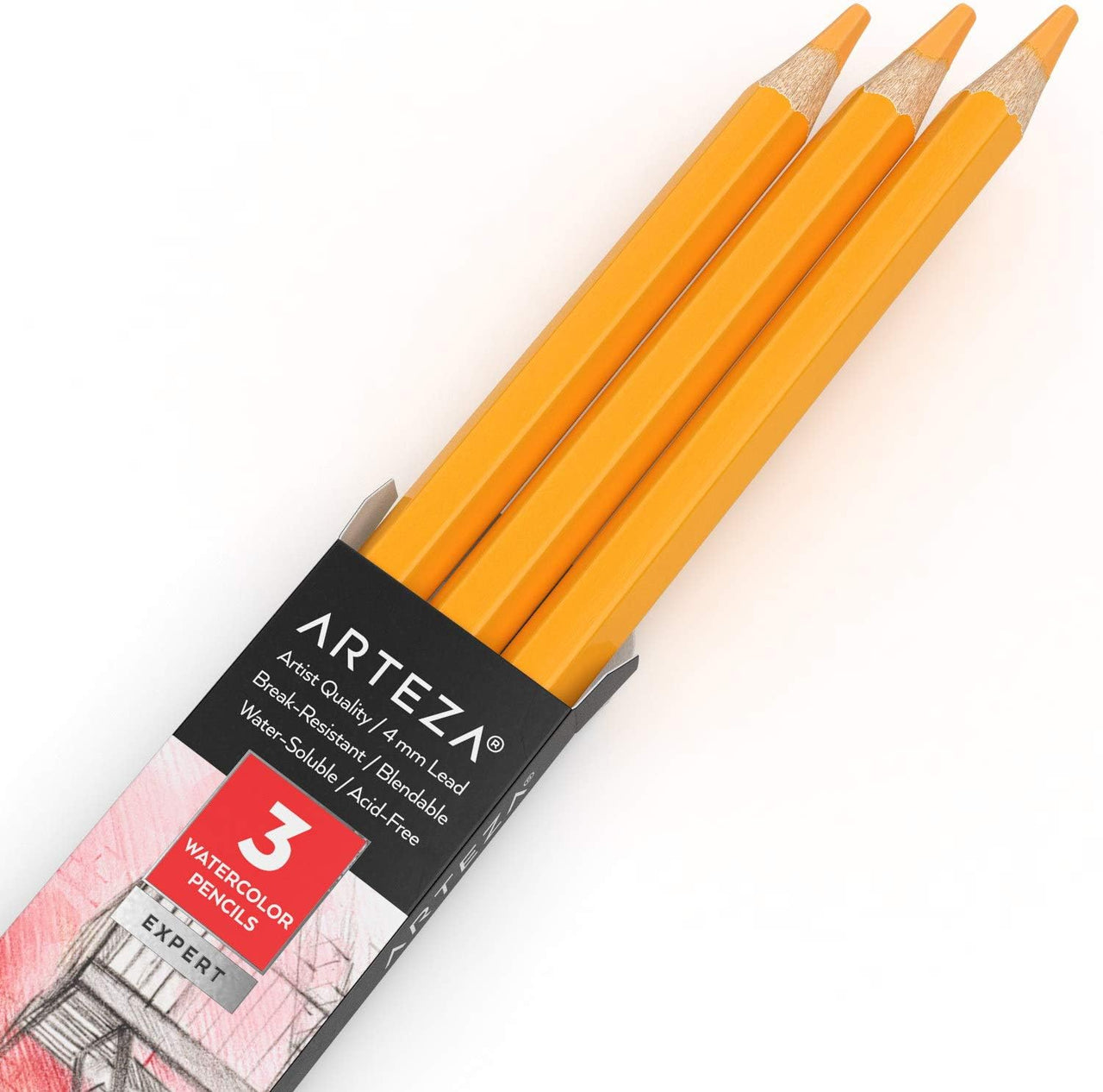 ARTEZA Professional Watercolour Pencils - 6 Pack (Tuscan Sun) - liquidation.store