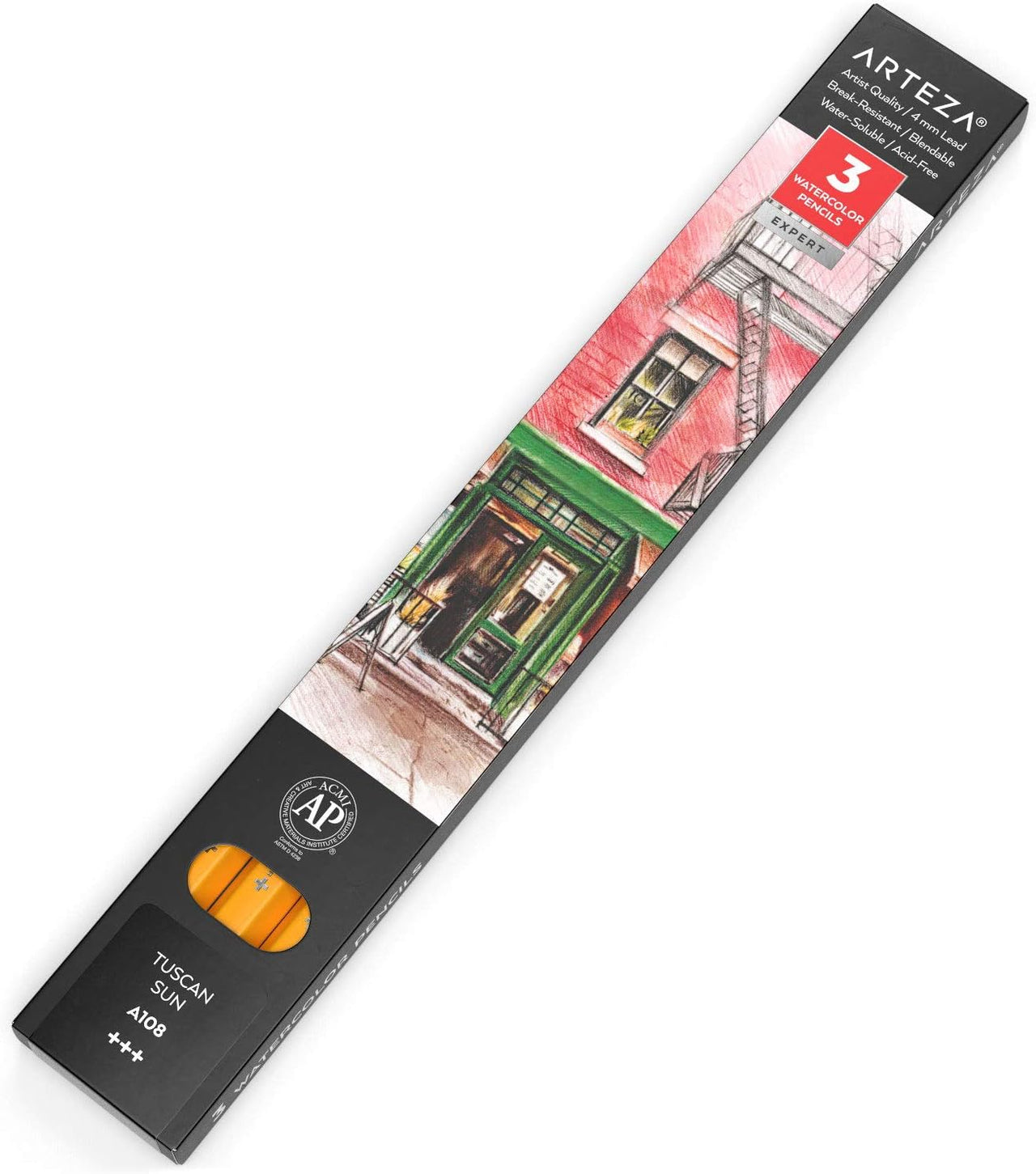 ARTEZA Professional Watercolour Pencils - 6 Pack (Tuscan Sun) - liquidation.store