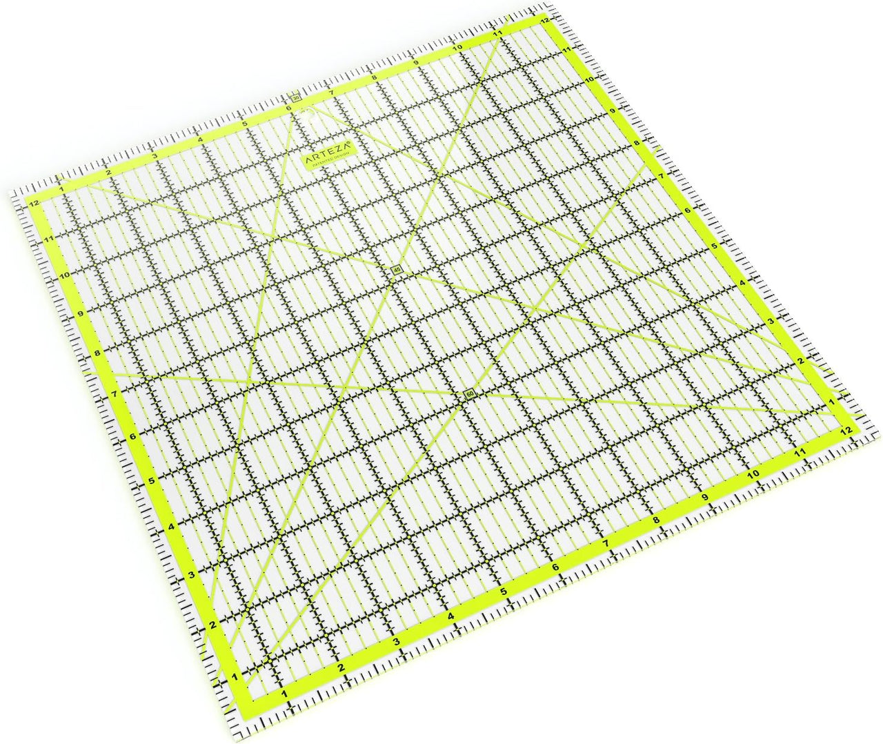 Arteza Quilting Ruler for Easy Precision Cutting, 12.5" Wide x 12.5" - liquidation.store