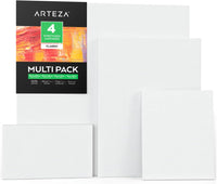 Thumbnail for ARTEZA Stretched Canvas, Pack of 4, 100% Cotton and Primed - liquidation.store