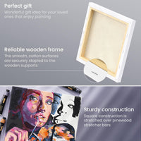 Thumbnail for Arteza Stretched Square Canvas - 6 Pack 20cm x 20cm (7.9 x 7.9inch) - liquidation.store