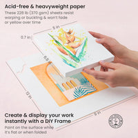 Thumbnail for Arteza Watercolor Drawing Art Set, Woodless Watercolour Pencils & Foldable Canvas Paper Bundle - liquidation.store