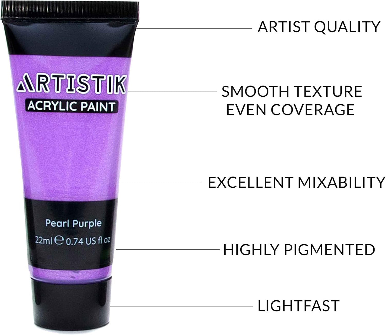 ARTISTIK Acrylic Paint Tube Set of 32 – 22ml Tubes with 3 Brushes - liquidation.store