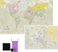 Thumbnail for Atlas & Green Scratch off World Map - liquidation.store