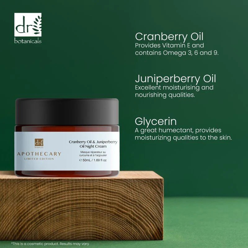 Dr Botanicals Cranberry & Juniperberry Oil Night Cream 50ml