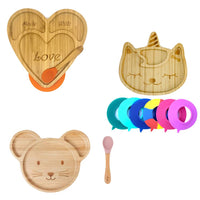Thumbnail for Baby & Toddler Bamboo Suction Plate and Spoon Bundle (Set of 3) - liquidation.store