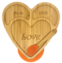 Thumbnail for Baby & Toddler Heart Shaped Bamboo Suction Plate - liquidation.store