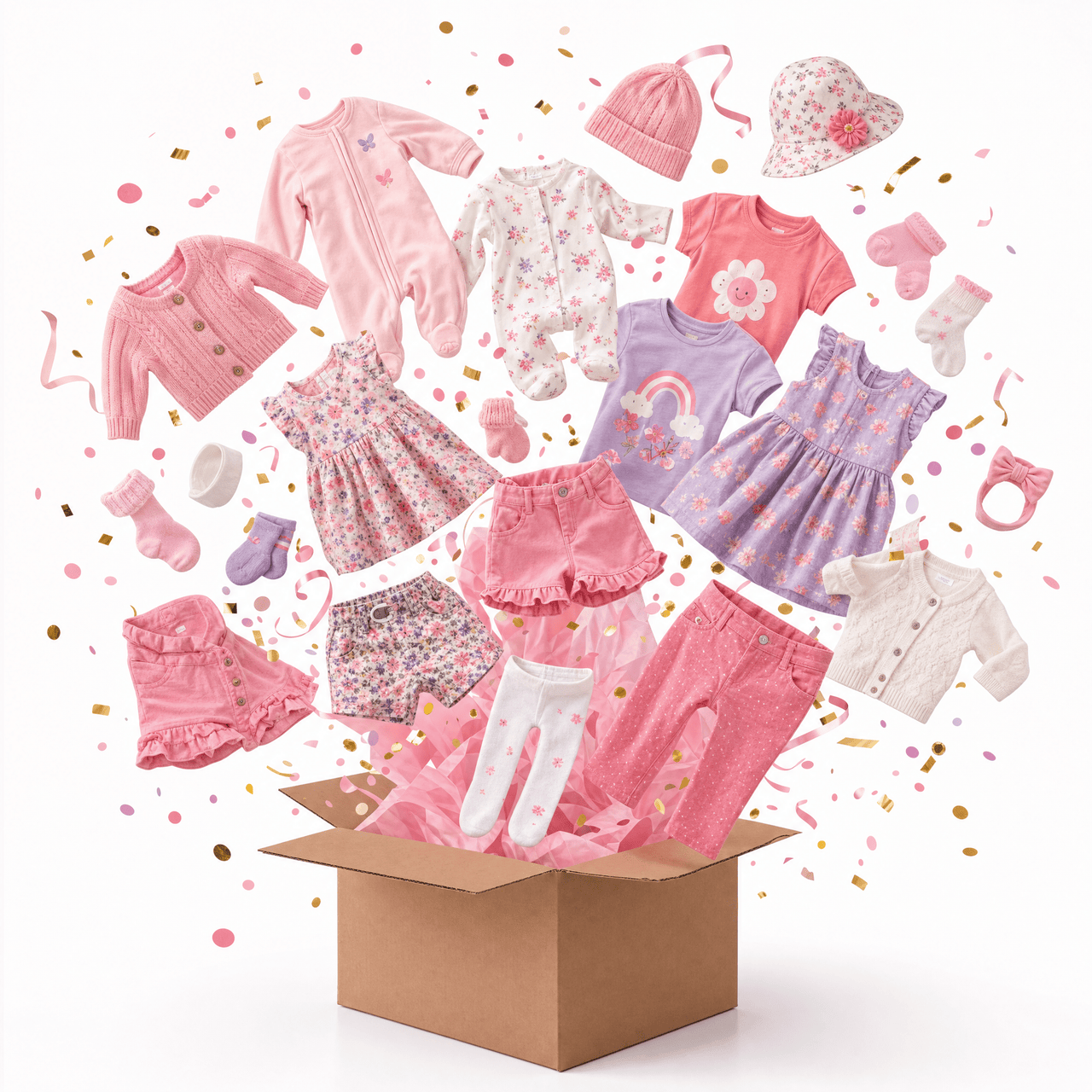 Baby & Toddler Mystery Box - Clothes & Accessories (Girls) New born-5yrs - liquidation.store