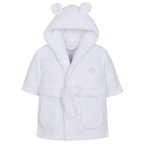 Babytown Super Soft Hooded Dressing Gown - White (Various Sizes) - liquidation.store