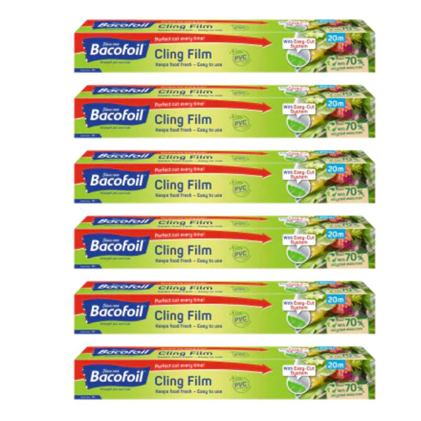 BACOFOIL NON - PVC CLING FILM - 6 Pack (20M) - liquidation.store