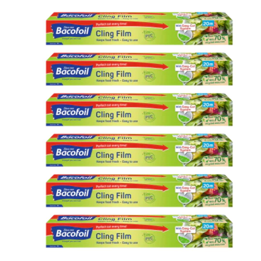 BACOFOIL NON - PVC CLING FILM - 6 Pack (20M) - liquidation.store