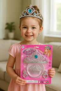 Thumbnail for Beauty Girl Princess Tiara & Jewellery Play Set - 3Y+ - liquidation.store