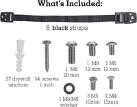 Thumbnail for Bebe Earth Furniture Straps - Anti Tip Strap for Baby Proofing & Child Safety - 8 Pack - Black - liquidation.store