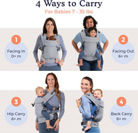 Beco Gemini Baby Carrier Newborn to Toddler - 3-16 kg (Grey) - liquidation.store