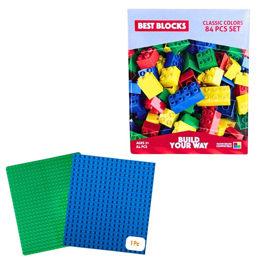 Best Blocks Kids Bricks Bundle - 84 Pieces & 2 Baseplates - liquidation.store