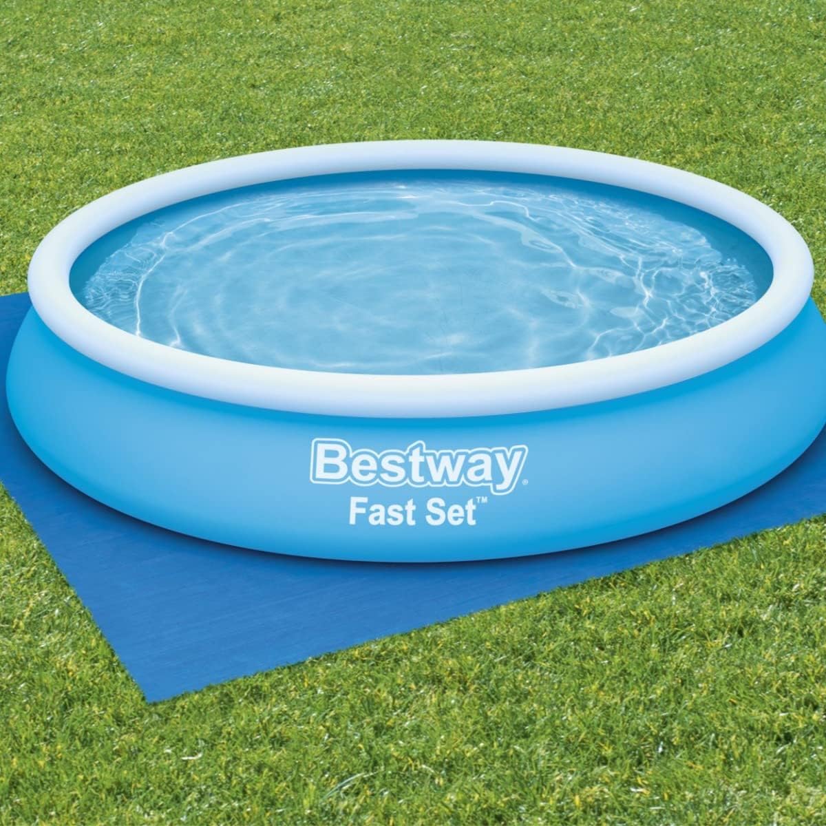 Bestway Swimming Pool Floor Protector 13 x 13 ft - Blue - liquidation.store