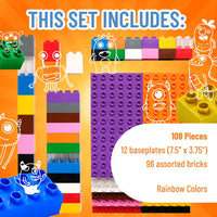 Thumbnail for Big Brik Tower Set by Strictly Briks - 98 Briks & 12 Baseplates - liquidation.store