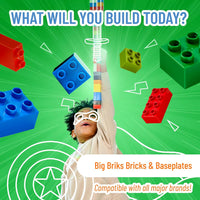 Thumbnail for Big Brik Tower Set by Strictly Briks - 98 Briks & 12 Baseplates - liquidation.store