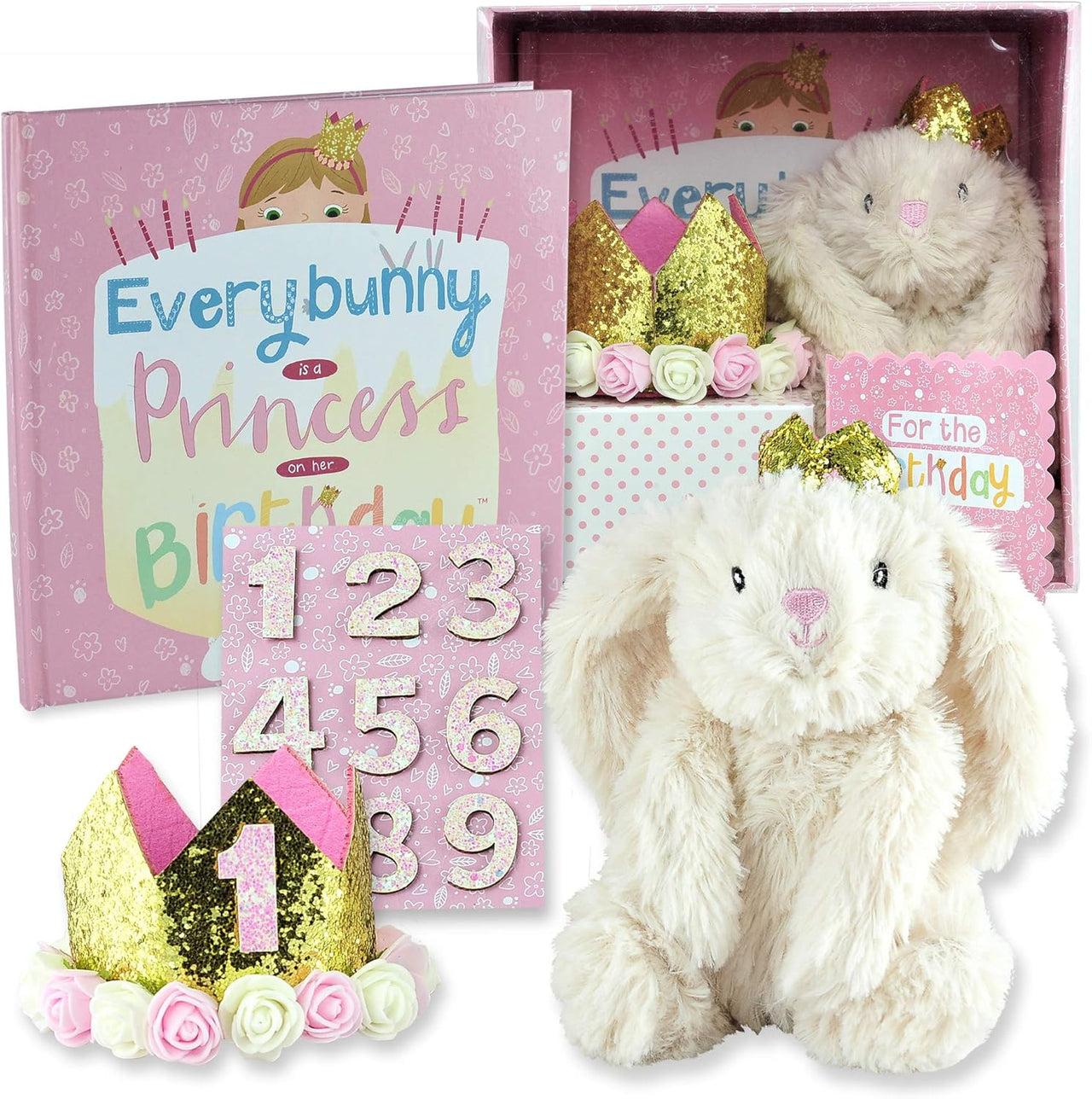 Birthday Bunny Gift Set for Baby, Toddler, and Girls Ages 1 - 9 YRS - liquidation.store