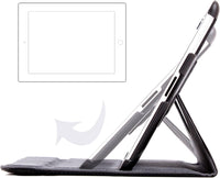 Thumbnail for Black Faux Leather Rotating iPad Case For Apple iPad 4|iPad 3 - liquidation.store