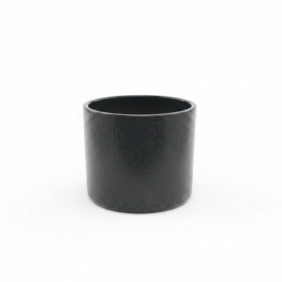 Black Textured Ceramic Plant Pot 15cm - liquidation.store