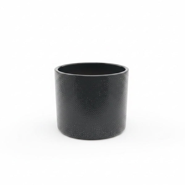 Black Textured Ceramic Plant Pot 15cm - liquidation.store