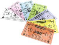 Blue Panda Board Game Play Money Set for Kids - 455 piece - liquidation.store