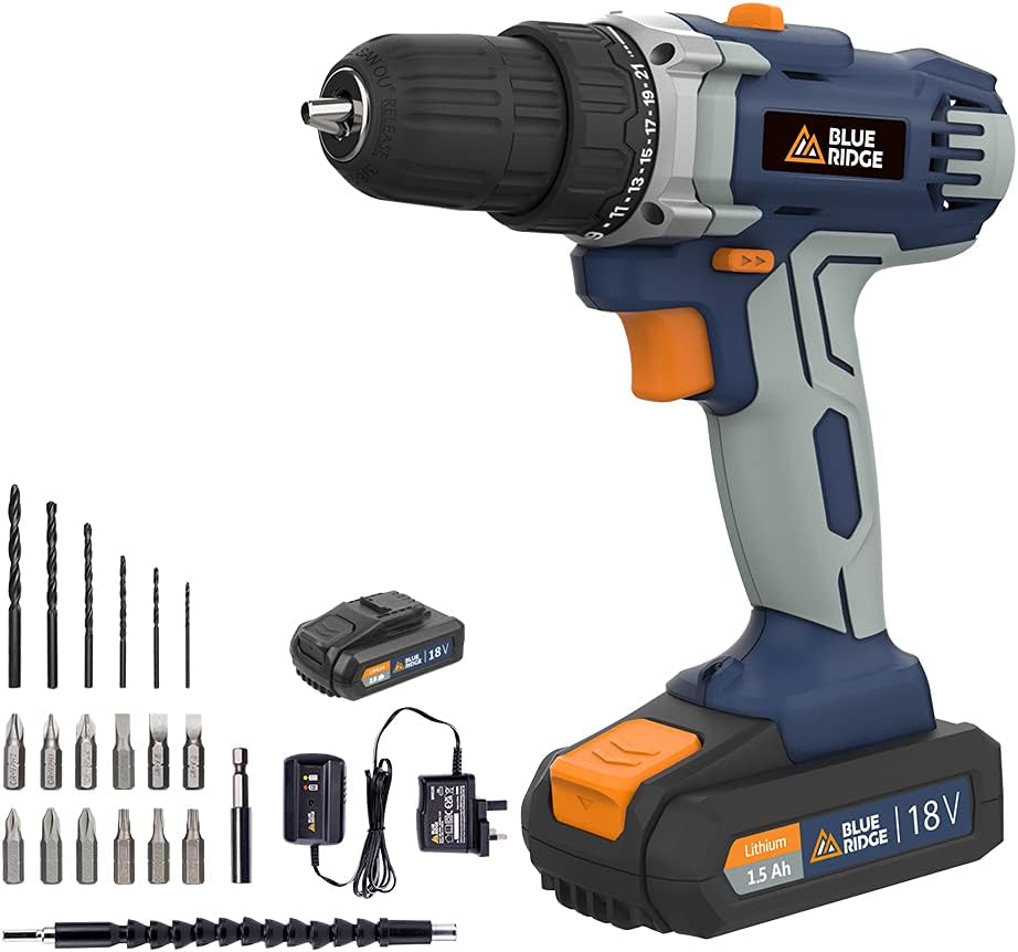 BLUE RIDGE 18V Cordless Drill Driver BR2809 - liquidation.store